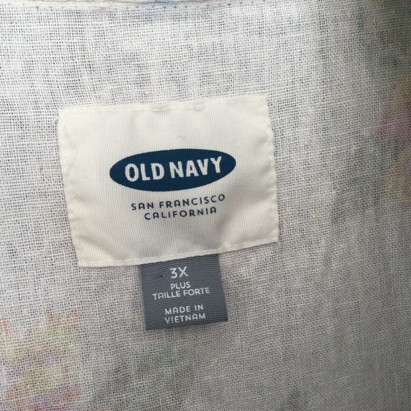 Old Navy Linen Blend 3X Blazer Floral Garden Pastels - Picture 5 of 8